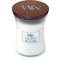 Woodwick White Tea & Jasmine Medium Candle